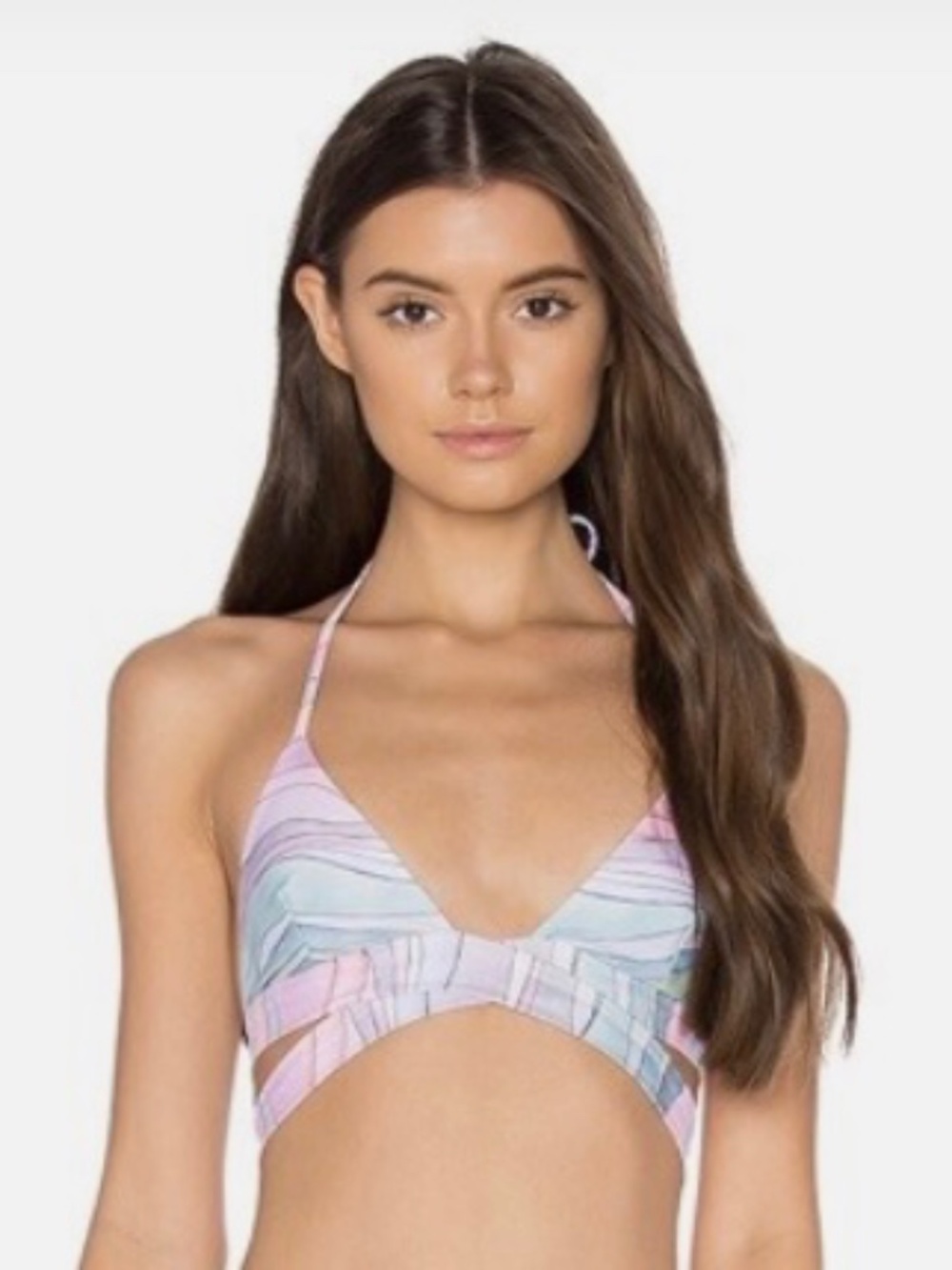 Mara Hoffman Wrap Bikini Top in Dusty Rose Size Large